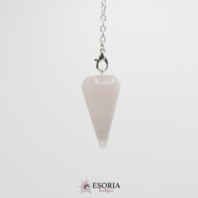 Pendule Cône Quartz Rose