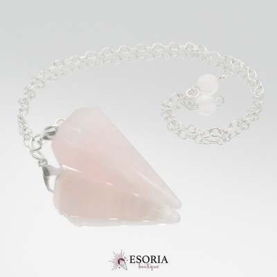 Pendule Cône Quartz Rose