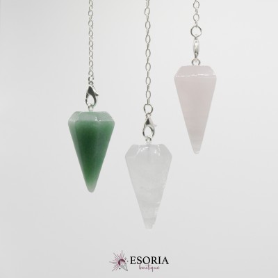 Pendule Cône Quartz Rose